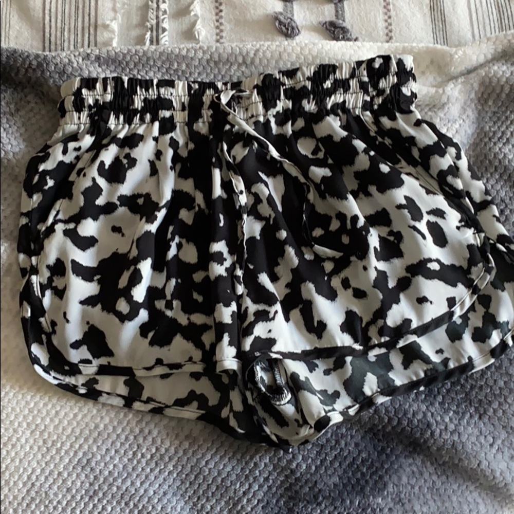 Black and White Detailed Shorts